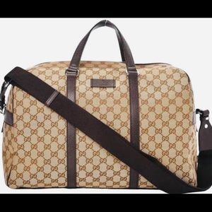 Gucci Original GG Supreme Monogram Canvas Boston Luggage/Duffle bag